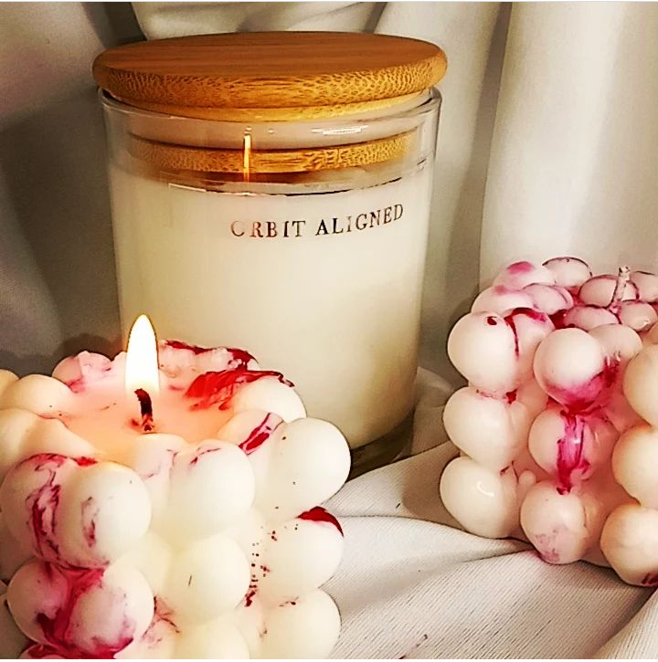 V-Day Heart Bubble candle