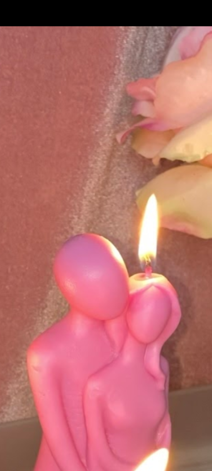 Valentines day candle