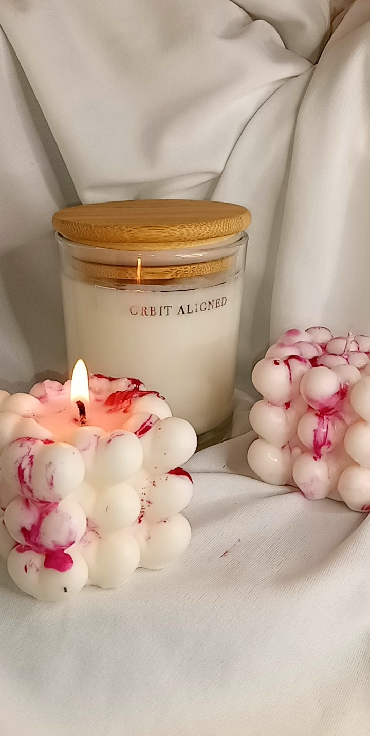 V-Day Heart Bubble candle